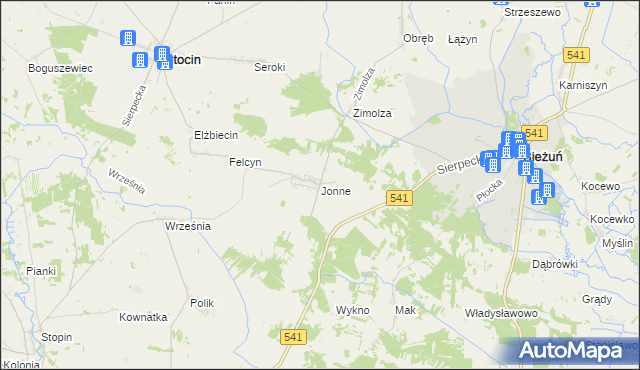 mapa Jonne, Jonne na mapie Targeo