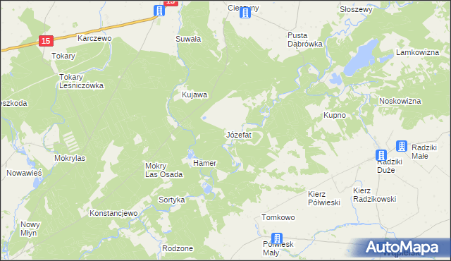mapa Józefat gmina Golub-Dobrzyń, Józefat gmina Golub-Dobrzyń na mapie Targeo