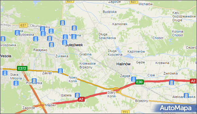 mapa Józefin gmina Halinów, Józefin gmina Halinów na mapie Targeo