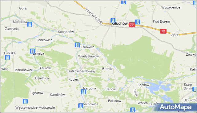 mapa Józefin gmina Żelechlinek, Józefin gmina Żelechlinek na mapie Targeo