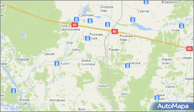 mapa Józefowo gmina Goworowo, Józefowo gmina Goworowo na mapie Targeo