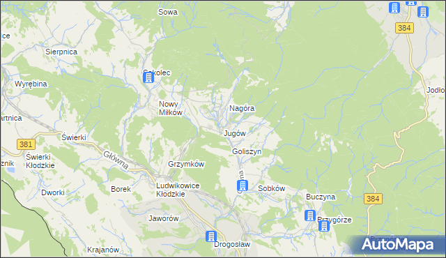 mapa Jugów, Jugów na mapie Targeo