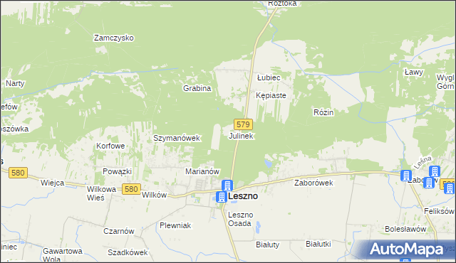 mapa Julinek, Julinek na mapie Targeo