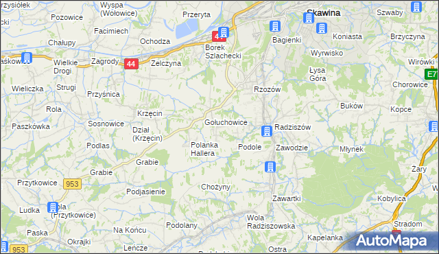 mapa Jurczyce, Jurczyce na mapie Targeo