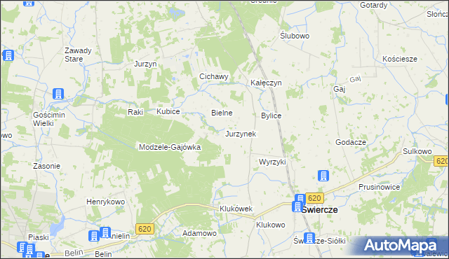 mapa Jurzynek, Jurzynek na mapie Targeo