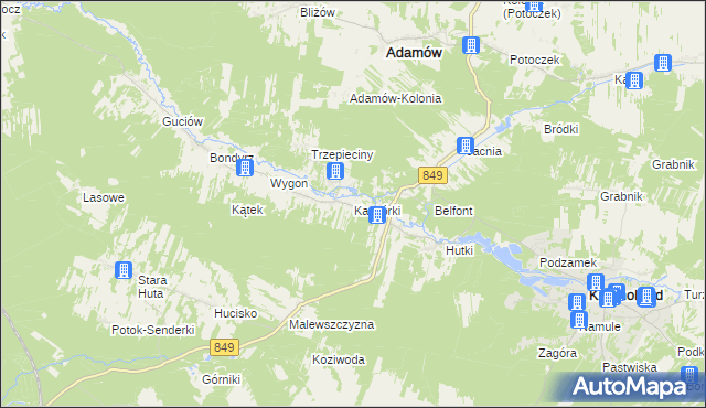 mapa Kaczórki, Kaczórki na mapie Targeo