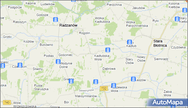 mapa Kadłubska Wola, Kadłubska Wola na mapie Targeo
