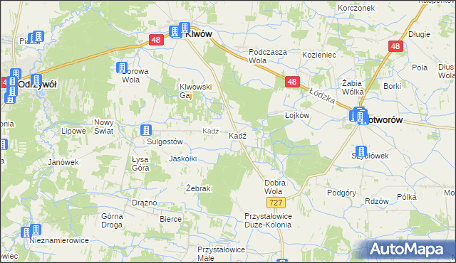 mapa Kadź, Kadź na mapie Targeo