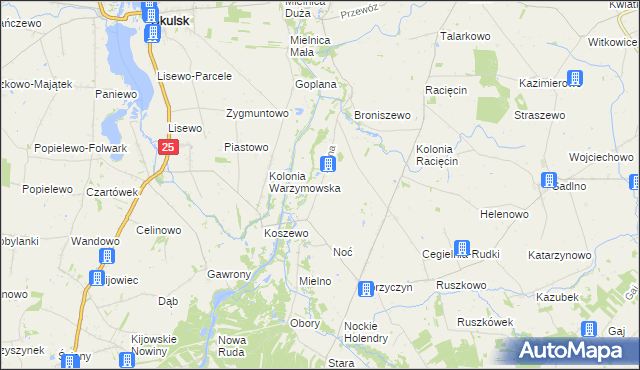 mapa Kalina gmina Wierzbinek, Kalina gmina Wierzbinek na mapie Targeo