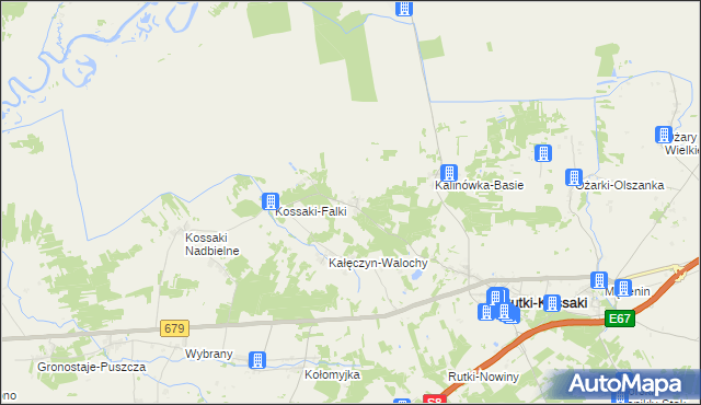 mapa Kalinówka-Bystry, Kalinówka-Bystry na mapie Targeo