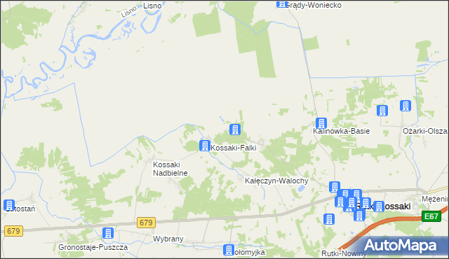 mapa Kalinówka-Wielobory, Kalinówka-Wielobory na mapie Targeo