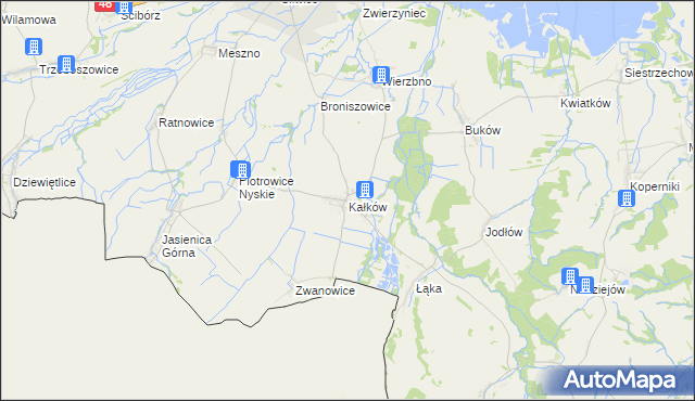 mapa Kałków gmina Otmuchów, Kałków gmina Otmuchów na mapie Targeo