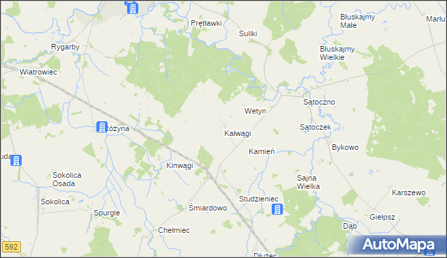 mapa Kałwągi, Kałwągi na mapie Targeo