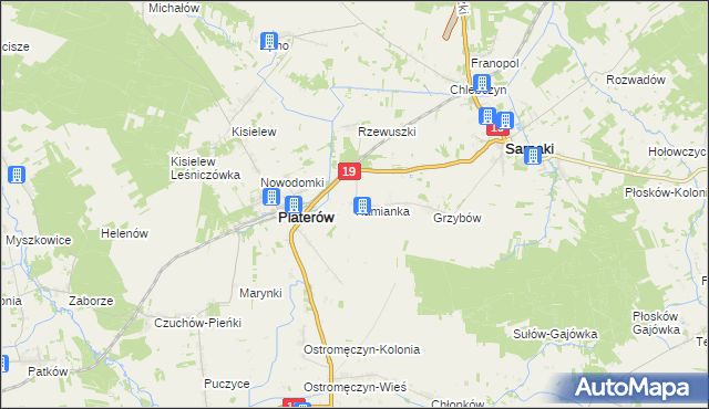 mapa Kamianka gmina Platerów, Kamianka gmina Platerów na mapie Targeo