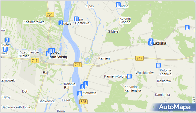 mapa Kamień gmina Łaziska, Kamień gmina Łaziska na mapie Targeo