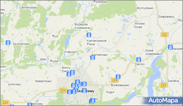 mapa Kamierowo, Kamierowo na mapie Targeo