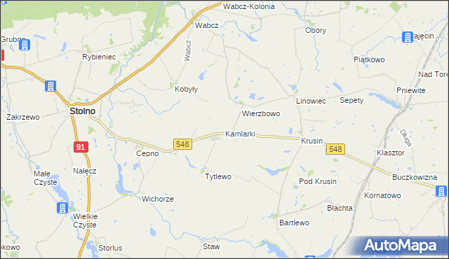 mapa Kamlarki, Kamlarki na mapie Targeo