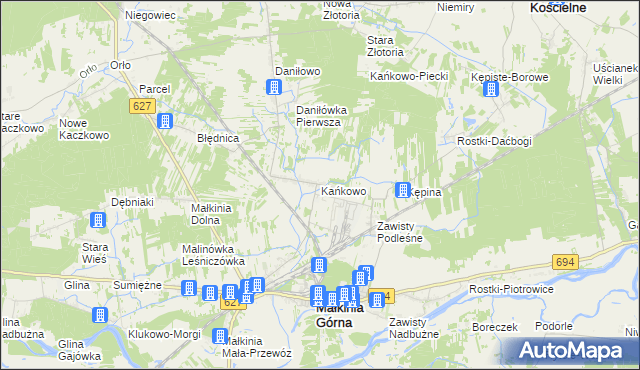 mapa Kańkowo, Kańkowo na mapie Targeo