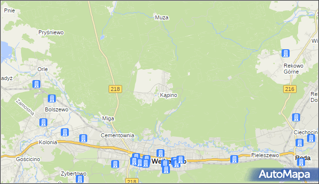 mapa Kąpino, Kąpino na mapie Targeo