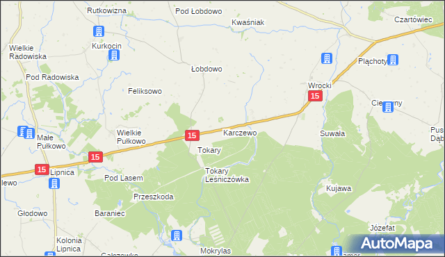 mapa Karczewo gmina Golub-Dobrzyń, Karczewo gmina Golub-Dobrzyń na mapie Targeo
