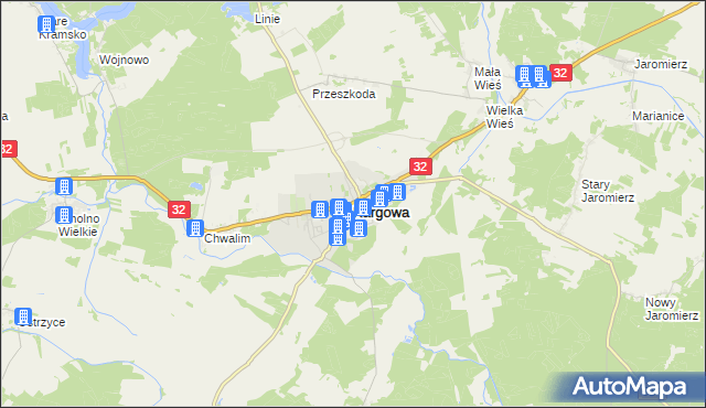 mapa Kargowa, Kargowa na mapie Targeo
