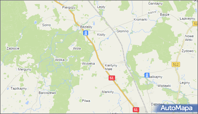 mapa Karolewko, Karolewko na mapie Targeo