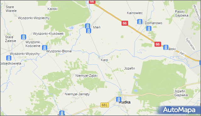 mapa Karp gmina Rudka, Karp gmina Rudka na mapie Targeo