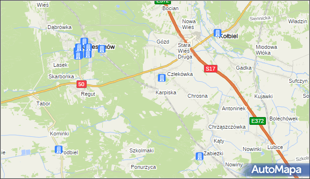 mapa Karpiska, Karpiska na mapie Targeo