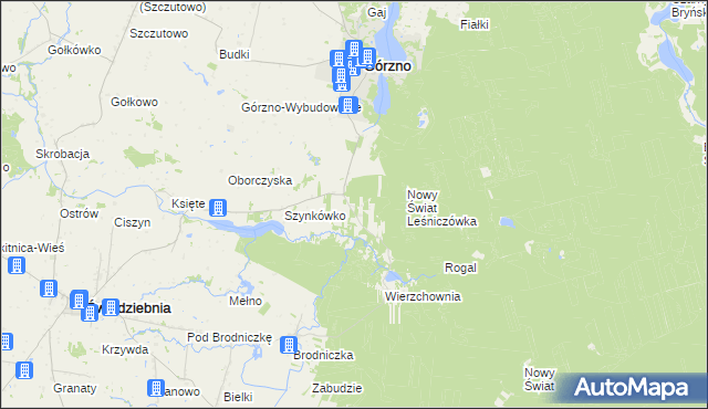 mapa Karw gmina Górzno, Karw gmina Górzno na mapie Targeo
