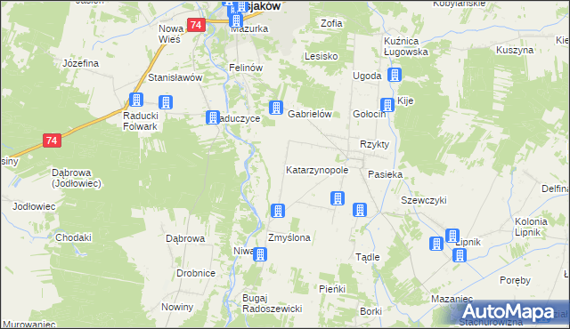 mapa Katarzynopole, Katarzynopole na mapie Targeo