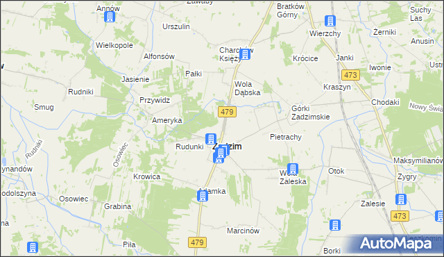 mapa Kazimierzew, Kazimierzew na mapie Targeo