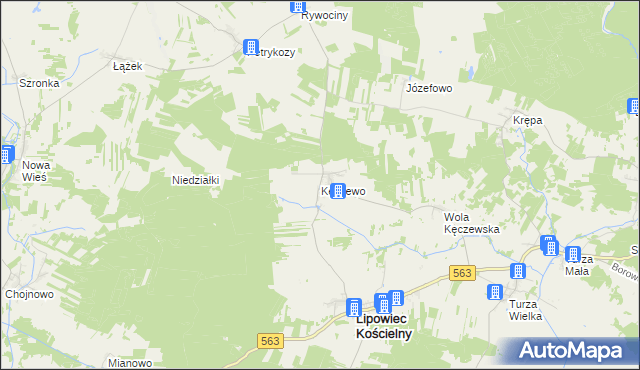 mapa Kęczewo, Kęczewo na mapie Targeo