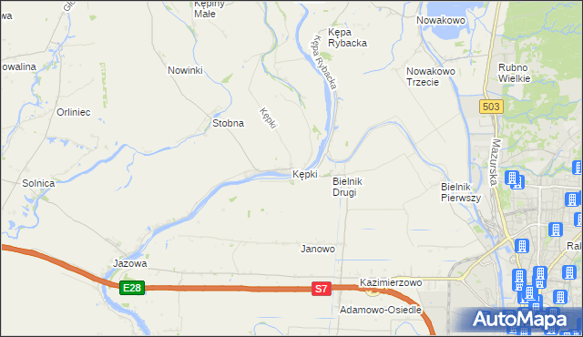 mapa Kępki gmina Nowy Dwór Gdański, Kępki gmina Nowy Dwór Gdański na mapie Targeo