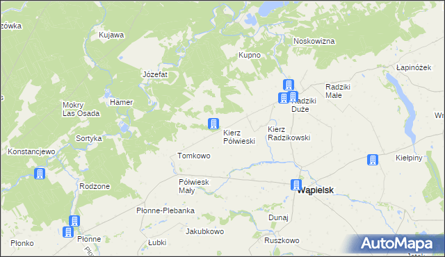 mapa Kierz Półwieski, Kierz Półwieski na mapie Targeo
