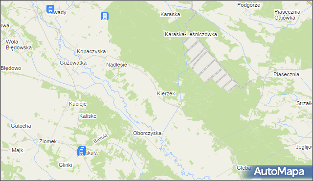 mapa Kierzek gmina Kadzidło, Kierzek gmina Kadzidło na mapie Targeo