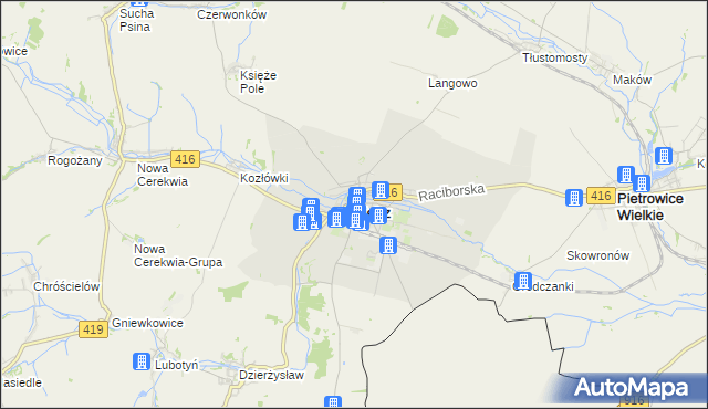 mapa Kietrz, Kietrz na mapie Targeo