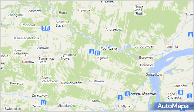mapa Kijanka, Kijanka na mapie Targeo