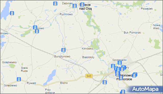 mapa Kitnówko, Kitnówko na mapie Targeo