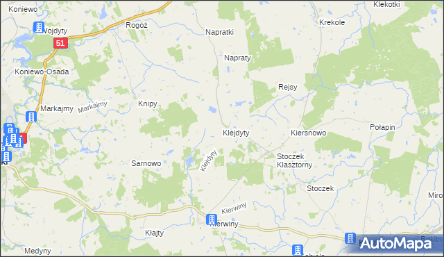 mapa Klejdyty, Klejdyty na mapie Targeo