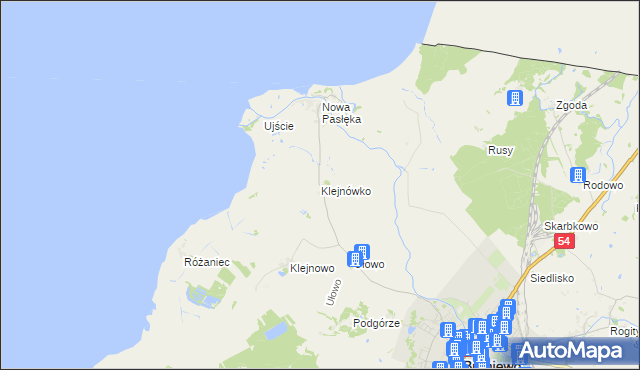 mapa Klejnówko, Klejnówko na mapie Targeo