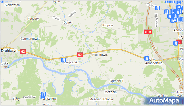 mapa Klekotowo gmina Siemiatycze, Klekotowo gmina Siemiatycze na mapie Targeo