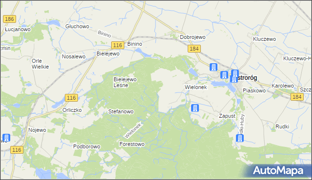 mapa Klemensowo, Klemensowo na mapie Targeo