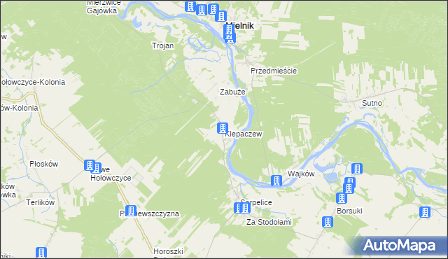 mapa Klepaczew, Klepaczew na mapie Targeo