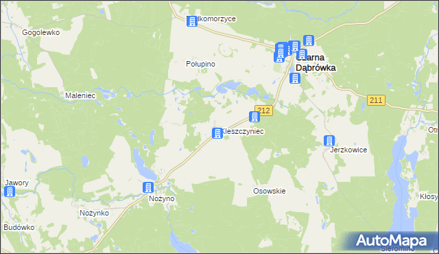 mapa Kleszczyniec, Kleszczyniec na mapie Targeo
