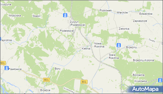mapa Kletnia gmina Stężyca, Kletnia gmina Stężyca na mapie Targeo