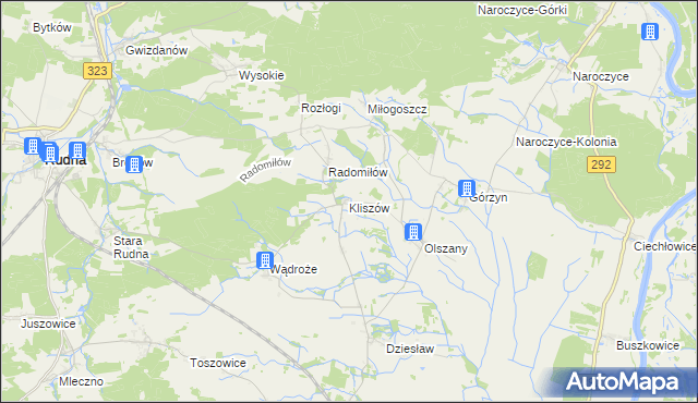 mapa Kliszów gmina Rudna, Kliszów gmina Rudna na mapie Targeo