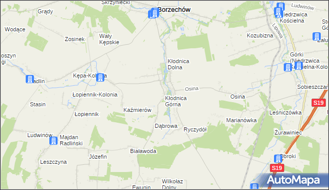 mapa Kłodnica Górna, Kłodnica Górna na mapie Targeo
