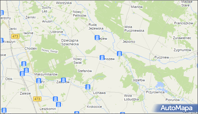 mapa Kłoniszew, Kłoniszew na mapie Targeo