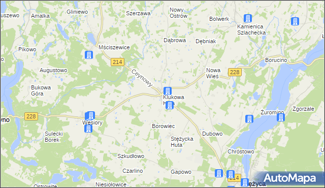 mapa Klukowa Huta, Klukowa Huta na mapie Targeo
