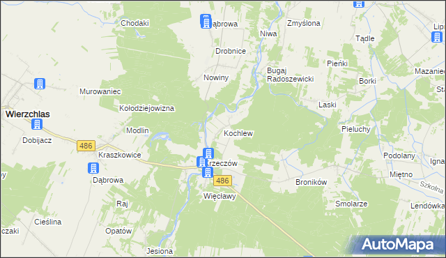 mapa Kochlew, Kochlew na mapie Targeo